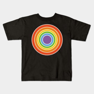 Rainbow bullseye Kids T-Shirt